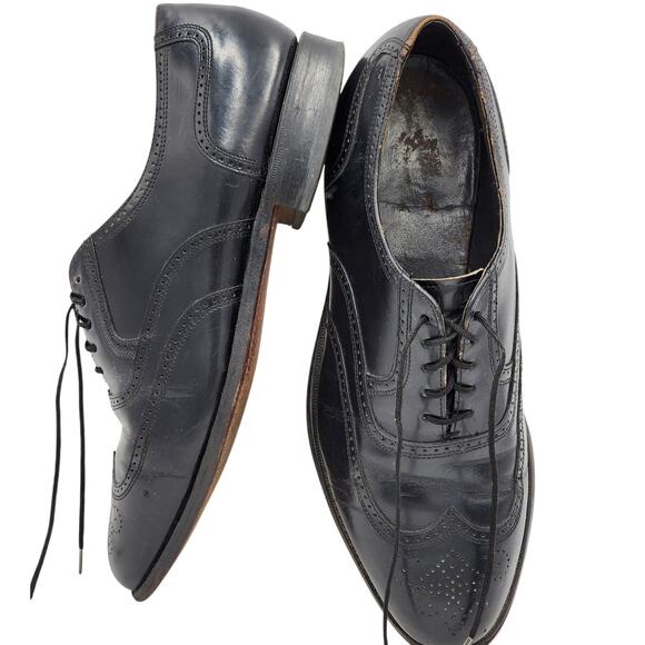 Hanover Masterflex Dress Shoes Wingtip Oxfords Leather Mens 10.5 Vintage Classic main image 11